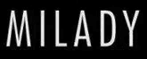 The word 'MILADY' in white text on a black background.