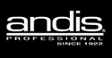 Andis Professional logo in white on black background.